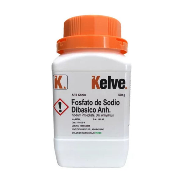 Fosfato de Sodio Dibasico Anhidro 500 Gramos Kelve