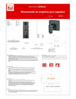 Monomando para Regadera Negro Mate 4472e.2 Dica - vista 2