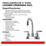 Mezcladora para Lavabo Cuello Alto 4 Pulg Urrea-V - vista 5