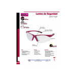 Lentes Seguridad Mujer Rosa Mica Transparente Usl008 Urrea-h - vista 2