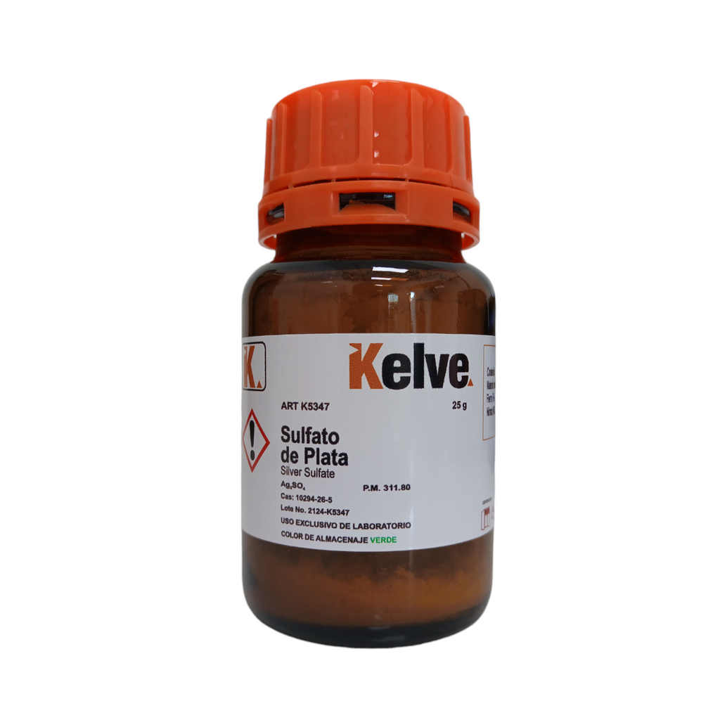 Sulfato de Plata 25 Gramos Kelve