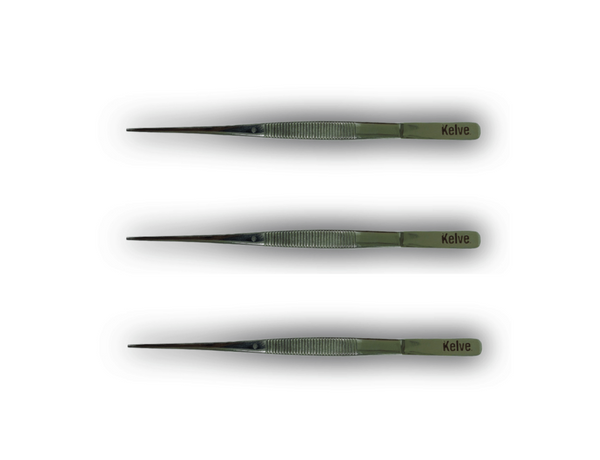Pinza de Disección Recta 6 Pulgadas Acero Inox Paq con 3 Kelve