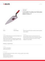 Cuchara P/albañil 9¨ Filadelfia Mango Bimaterial 658529bm Bellota - vista 2