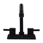 Mezcladora para Lavabo 4" Negro Mate | Llave para Baño de Diseño Moderno y Elegante - vista 2