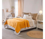 Edredón Kingsize Marla Mostaza Hojas / Blanco Vianney - vista 4