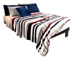 Cobija Vianney Ligero King Con Diseño Oxford/rojo/gris - vista 4
