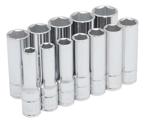 Juego Dados Largos Cuadro 3/8 Métricos 12 Pzs 52205 Urrea