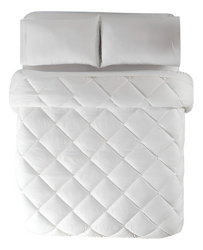 Edredon Duvet Matrimonial Blanco Voluminoso Vianney