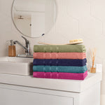 Toalla De Medio Baño Tulum Vianney Absorbente Color Aqua - vista 3