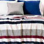 Cobija Vianney Ligero Matrimonial Diseño Oxford/rojo/gris - Vista 9