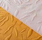 Edredón Kingsize Marla Mostaza Hojas / Blanco Vianney - vista 2