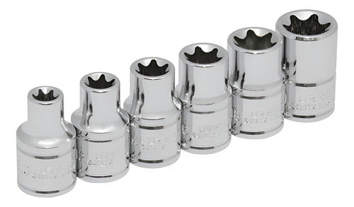 Juego De 6 Dados De 1/2 Torx® Hembra 5400tx Urrea