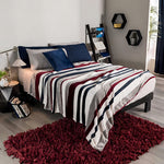 Cobija Vianney Ligero Matrimonial Diseño Oxford/rojo/gris - Vista 6