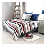 Cobija Vianney Ligero Matrimonial Diseño Oxford/rojo/gris - Vista 3