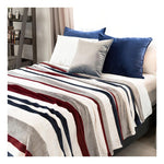 Cobija Vianney Ligero Matrimonial Diseño Oxford/rojo/gris - Vista 4