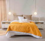 Edredón Kingsize Marla Mostaza Hojas / Blanco Vianney - vista 3