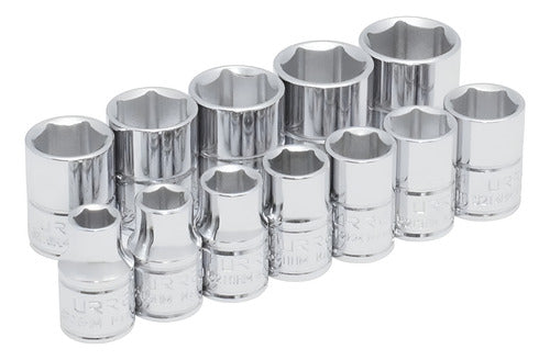 Juego De Dados Métricos Cortos Cuadro 3/8'' 52212 Urrea