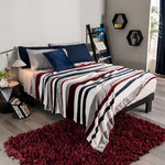 Cobija Vianney Ligero King Con Diseño Oxford/rojo/gris - Vista 5