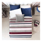 Cobija Vianney Ligero Matrimonial Diseño Oxford/rojo/gris - Vista 2