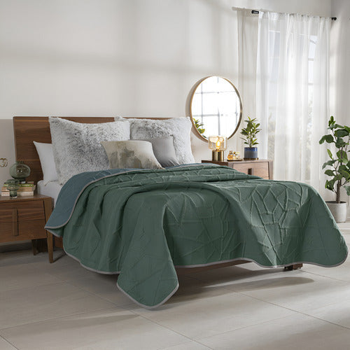 Colcha Ultra Ligera Matrimonial Báltico Turquesa Vianney