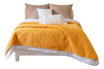Edredón Kingsize Marla Mostaza Hojas / Blanco Vianney - vista 6
