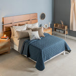 Edredón Queensize Cobalto Ligero 2 Vista Azul / Gris Vianney - vista 5