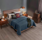 Edredón Queensize Cobalto Ligero 2 Vista Azul / Gris Vianney - vista 1