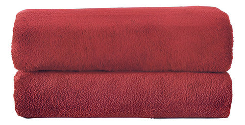 Toallón Vianney Mawi 170x90 Cm Microfibra Color Rojo Liso
