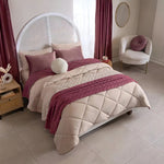 Edredón Queensize Girona + Funda +cojin+ Cubre Vianney Rosa - vista 5