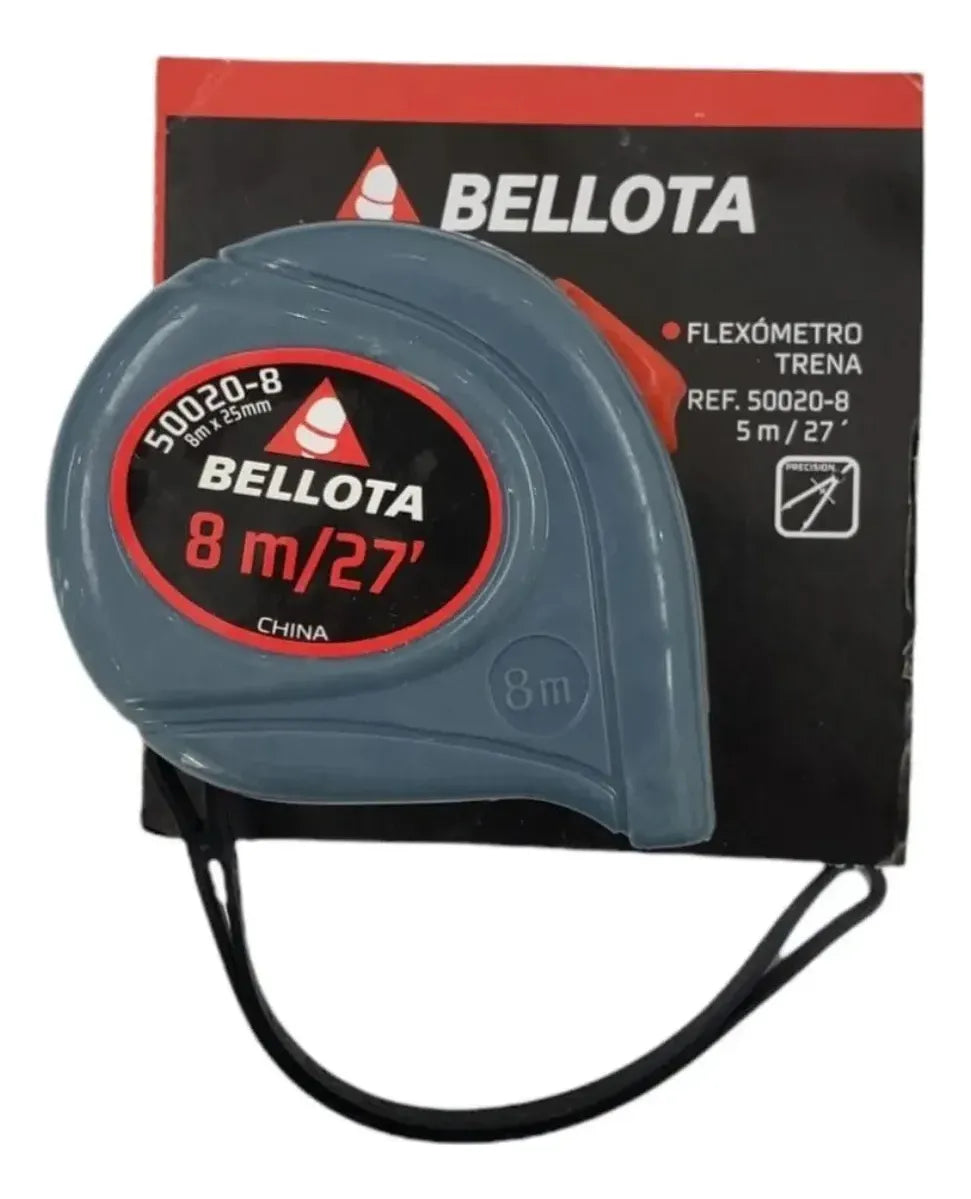 Flexómetro Profesional Bellota 50020-8 de 8 Metros | Cinta Métrica Doble Cara para Medición Precisa