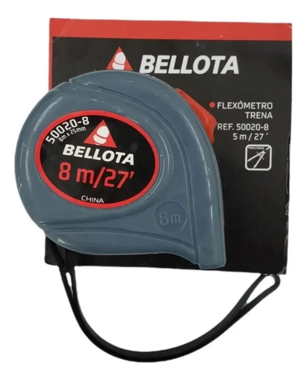 Flexómetro Profesional Bellota 8 m Doble Cara – Cinta Métrica 50020-8