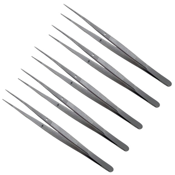 Pinzas de Disección 5 Piezas STR 927-S de 6" | Tweezers de Acero Inoxidable para Laboratorio Pinzas de Disección STR 927-S de 6" | Tweezers de Acero Inoxidable para Laboratorio