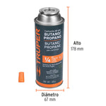 Lata de Gas Truper 220g con Válvula 1/4 de Vuelta para Soplete - vista 2