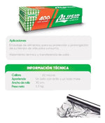 Papel Aluminio Jumbo Grueso 400 metros Alusin - vista 3