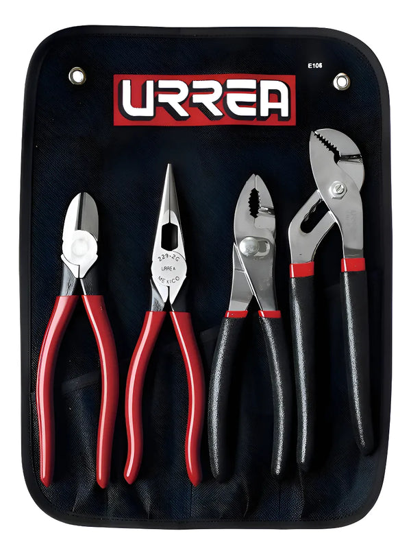 Juego De Pinzas Para Electricista 4pz Urrea-h