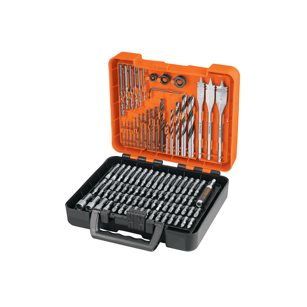 Truper 100872 Juego de 100 Brocas y Puntas en Estuche Plástico Kit de Perforación y Atornillado