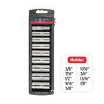 Juego de 9 Dados Largos Estándar Cuadro 3/8 Truper 14172 Profesional - vista 2