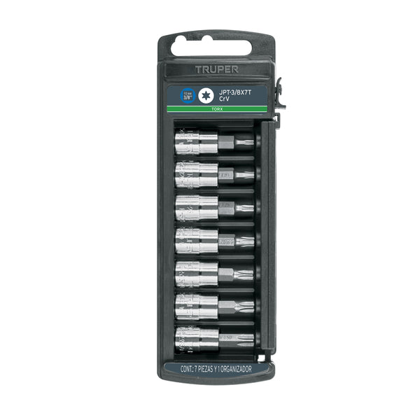 Juego De Dados Punta Torx Truper 3/8 7 Piezas Para Herramienta