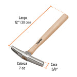 Martillo Tapicero Truper 7 Oz con Mango de 12 Pulgadas Mod. 16860 - vista 3