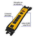 Multicontacto Industrial Volteck 6 Entradas 48186 | Cable 14 AWG con Supresor de Picos - vista 2
