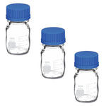 Frasco Para Laboratorio Kelve Vidrio Graduado C/ Tapa 100 Ml Paq C/3 - Vista 1