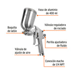 Pistola Para Pintar De Gravedad 400ml Truper Profesional 13060 - vista 2