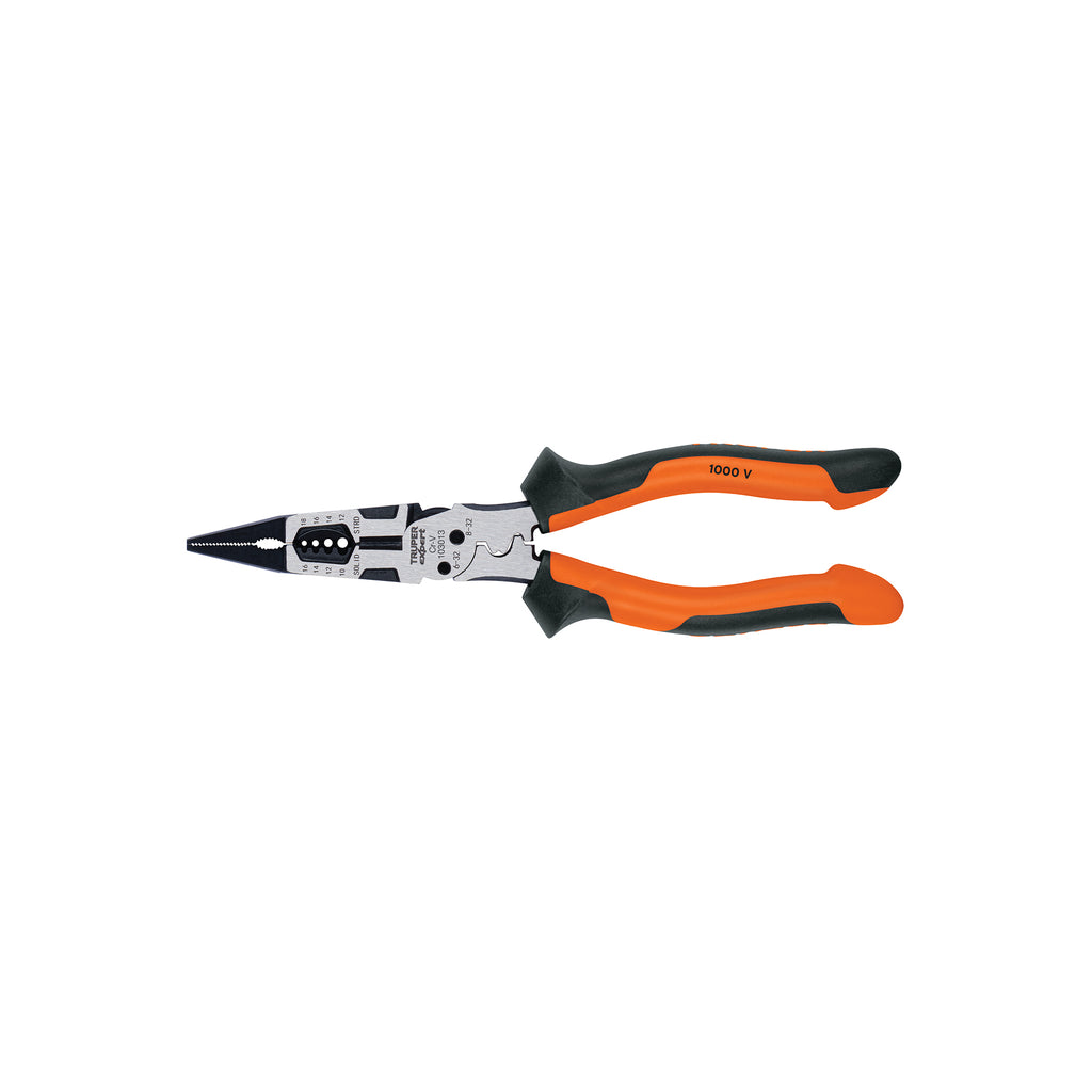 Pinza Multiuso 8 Puntas Largas Truper Comfort Grip 103013
