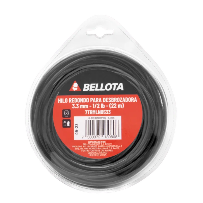 Hilo para Desbrozadora Bellota 7TRMLN0533 Redondo 3.3 mm Nylon de Alta Resistencia