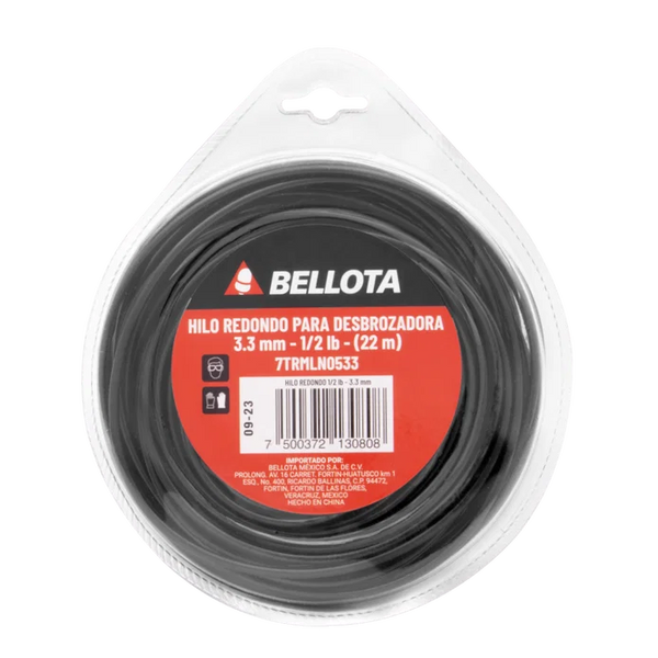 Hilo para Desbrozadora Bellota 7TRMLN0533 Redondo 3.3 mm Nylon de Alta Resistencia