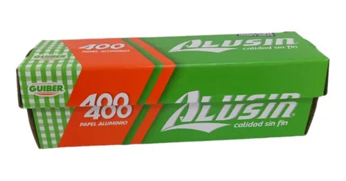 Papel Aluminio Jumbo Grueso 400 metros Alusin