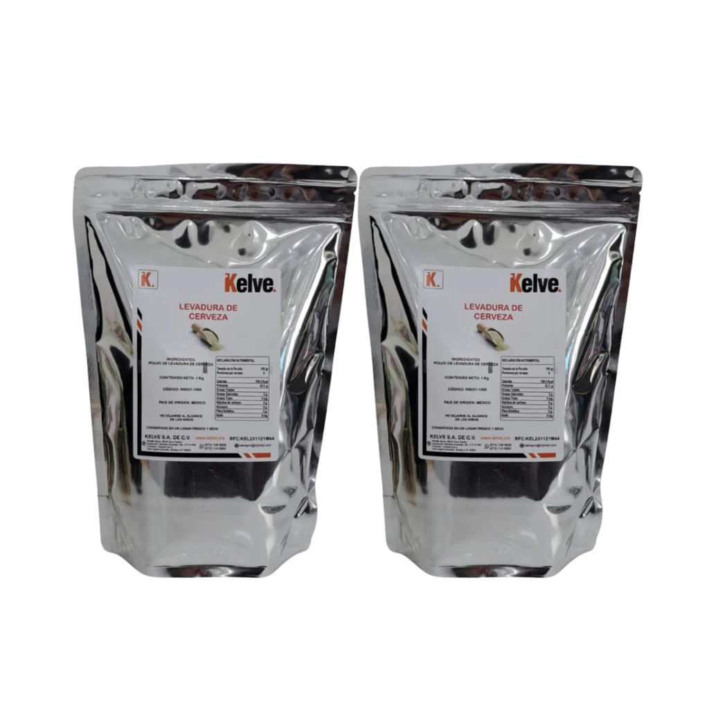 Levadura De Cerveza Natural 1 Kilogramo Kelve 2 Piezas
