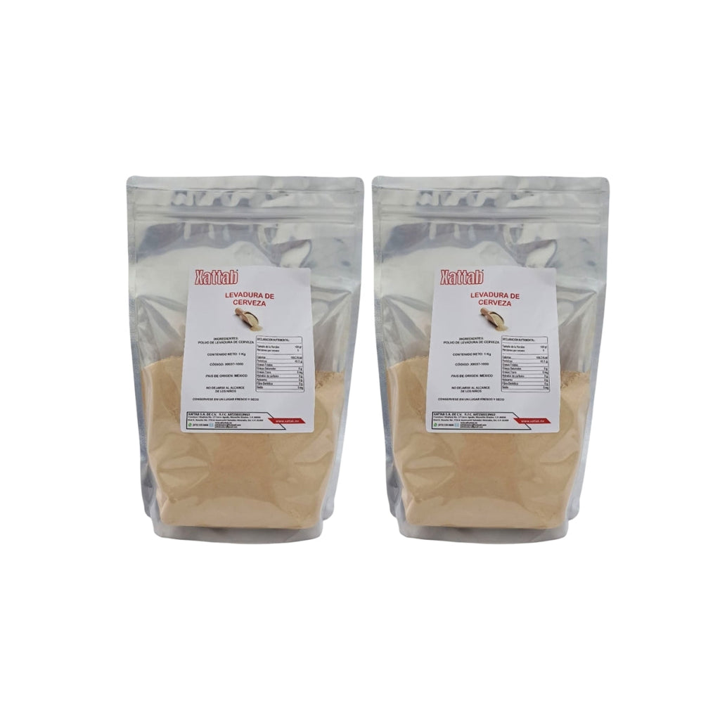 Levadura De Cerveza Natural 1 Kilogramo Xattab 2 Piezas