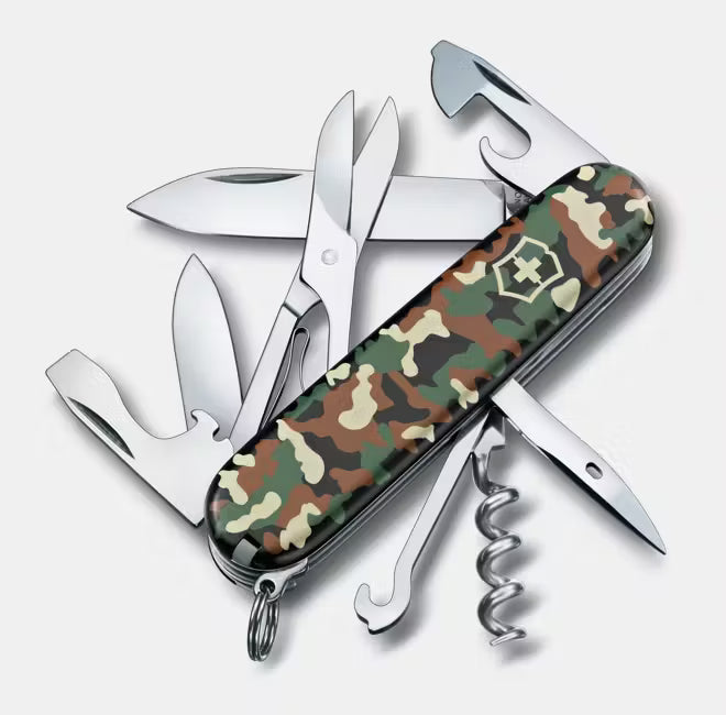 Victorinox Climber Camuflaje 1.3703.94 Navaja Suiza Multiusos con 14 Funciones