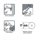 Minies meriladora Mototool Neumático 1/4" Kit Truper 16887 - vista 3